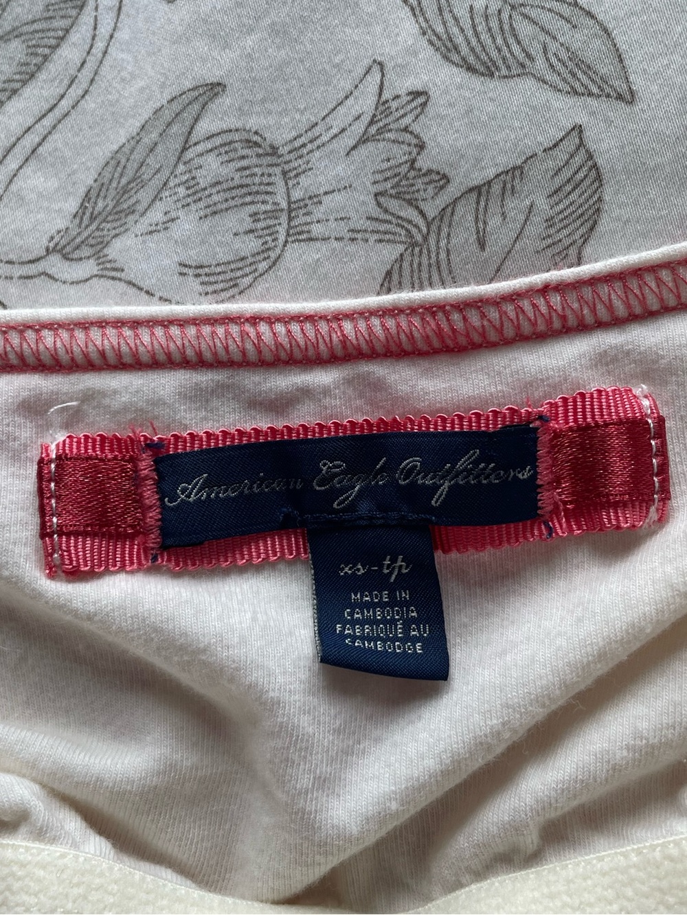 American Eagle Y2K Pink Floral Lace Trim Cami XS Layering Preppy Coquette Dainty - Picture 4 of 8